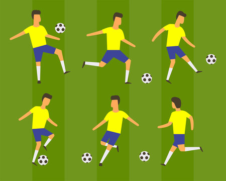 Football soccer players vector