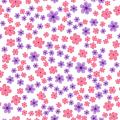 abstract seamless pattern of flowers on a white background. For prints, cards, invitations, birthday, holidays, party, celebration, wedding, Valentine's day.