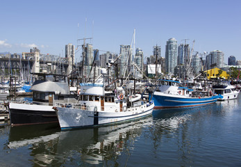 Fototapeta na wymiar Vancouver City Boats