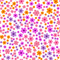 Fototapeta na wymiar abstract seamless pattern of flowers on a white background. For prints, cards, invitations, birthday, holidays, party, celebration, wedding, Valentine's day.