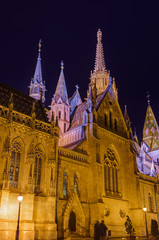 Fototapeta na wymiar Matthias Church and Fisherman Bastion in Budapest Hungary