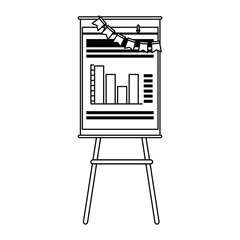 paperboard with statistics icon