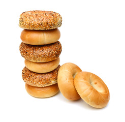 Everything Bagels Isolated on White background 