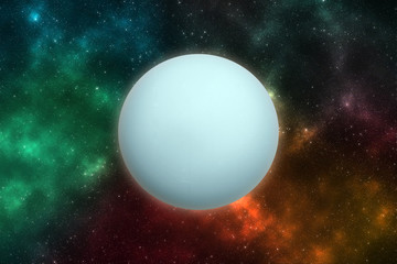 Obraz na płótnie Canvas Uranus planet in outer space. Elements of this image furnished by NASA
