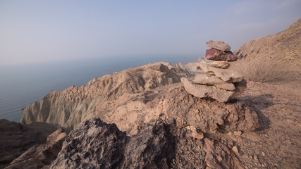 Desert mountains near the sea