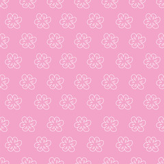 abstract floral Seamless pattern on pink background. For prints, greeting cards, invitations, wedding, birthday, party, Valentine's day.