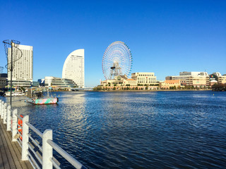 YOKOHAMA, JAPAN, NOV. 12th, 2015. Editorial photo of Minato Mirai in Yokohama City.