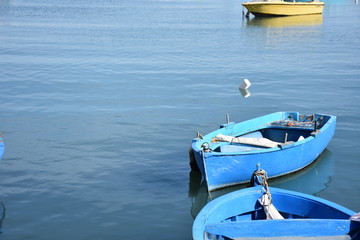 Italia, typical octopus fishing boat.