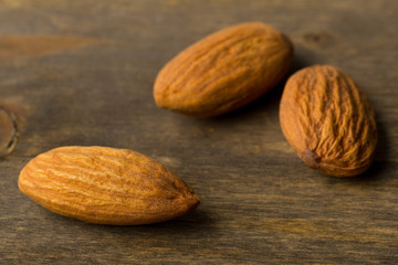 Macro of shelled almond kernels