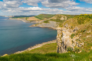 View from the South West Coast Path over the Jurassic Coast, near Worth Matravers, Jurassic Coast, Dorset, UK © Bernd Brueggemann