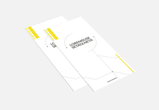 Tri-Fold Brochure Layout With Yellow Accents 2