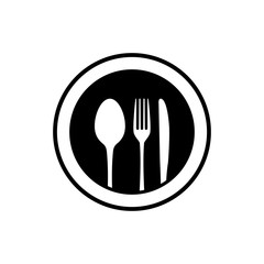 Cutlery for restaurants. fork, knife, spoon vector icon