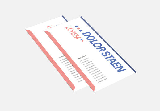 Tri-Fold Brochure Layout With Blue And Pink Accents 1