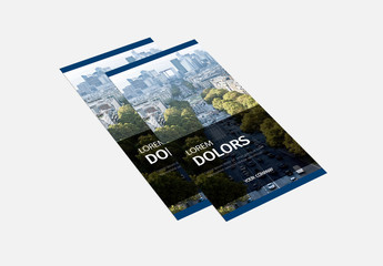 Tri-Fold Brochure Layout With Blue Accents 7