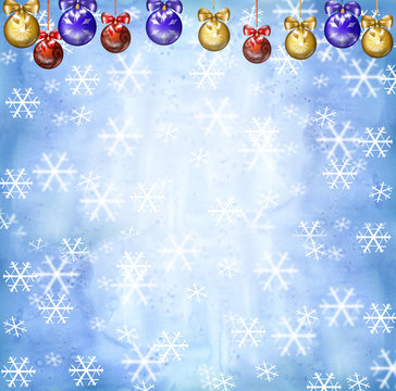 Christmas snowy illustrated background