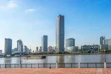 Obraz premium Skyline view of Shanghai skyscraper, China