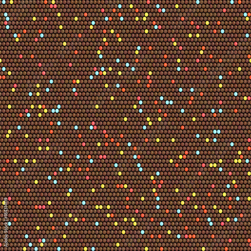 Colorful African Beadwork Themes Abstract Seamless Pattern Bright Colorful African Beadwork Themes Abstract Seamless Pattern Bright Contrast Colors Brown Beads