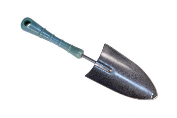 Garden shovel on a white background.