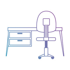 office desk with chair