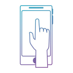 smartphone device with hand human