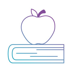text book with apple