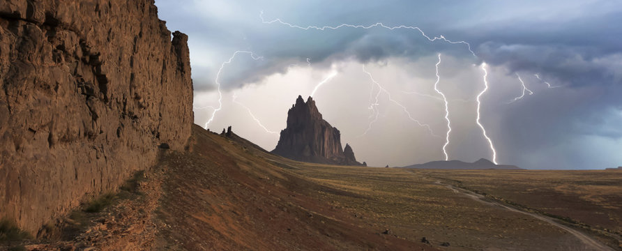 A Violent Thunderstorm at Shiprock, New Mexico
