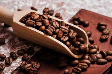 coffee beans.Roasted coffee beans goals.Packaging for coffee