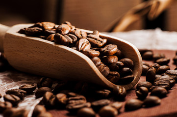 coffee beans.Roasted coffee beans goals.Packaging for coffee