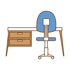 office desk with chair