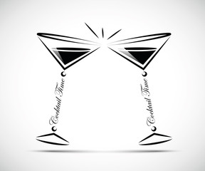 anstoßen mit cocktails schwarz