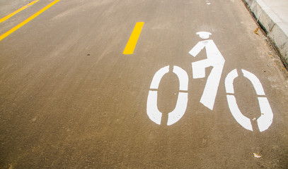 Beautiful outdoor view of Bikeway in new boulevar in mainstreet in Amazonas avenue, in the city of Quito