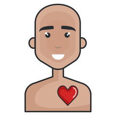 human figure with heart