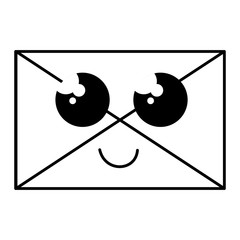 mail envelope kawaii character
