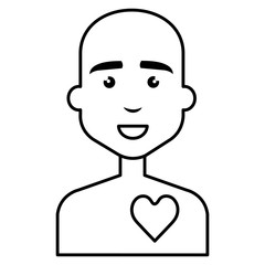 human figure with heart