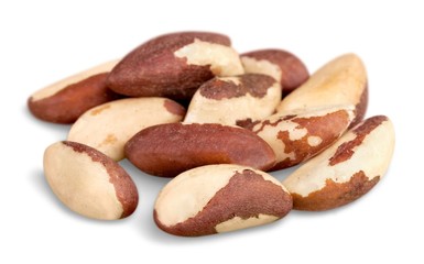 Nuts collection on a white background