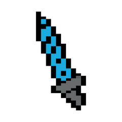 Fototapeta na wymiar video game sword battle icon vector illustration pixelated image