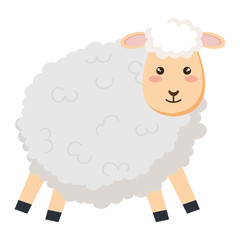 cute sheep character icon