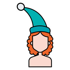 woman with sleeping hat