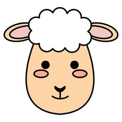 cute sheep character icon