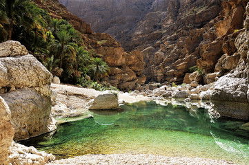 Wadi Shab in the Sultanate of Oman - obrazy, fototapety, plakaty