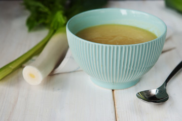 Leek cream soup