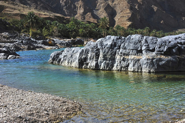 Wadi Arbie near Fins in the Sultanate of Oman