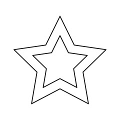 video game star element interface vector illustration outline image