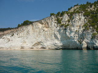 Fototapeta na wymiar Cliffs in Pugnochiuso