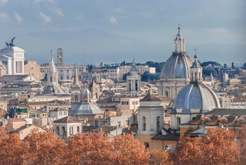 Fototapeta na wymiar Rome autumn panorama