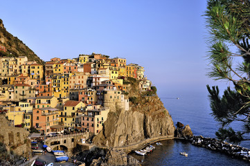 Fototapeta na wymiar Manarola, Village of Cinque Terre, Ligurian Sea, Italy