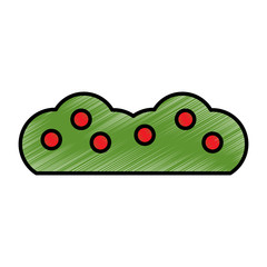 video game bush element item vector illustration drawing