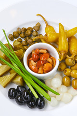 appetizer on the white background