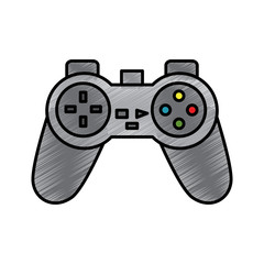 video game console joystick control buttons vector illustration drawing