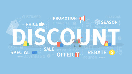 Discount concept illustration.